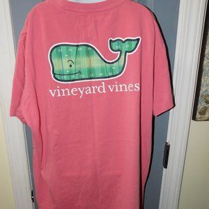 Vineyard Vines Salmon Color Football Field T-Shirt